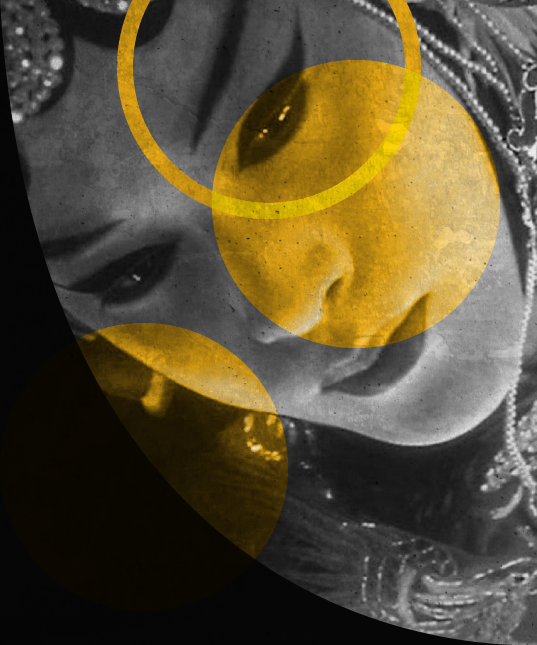a Chinese opera actor looking down