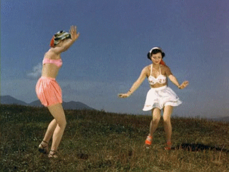 two women dancing